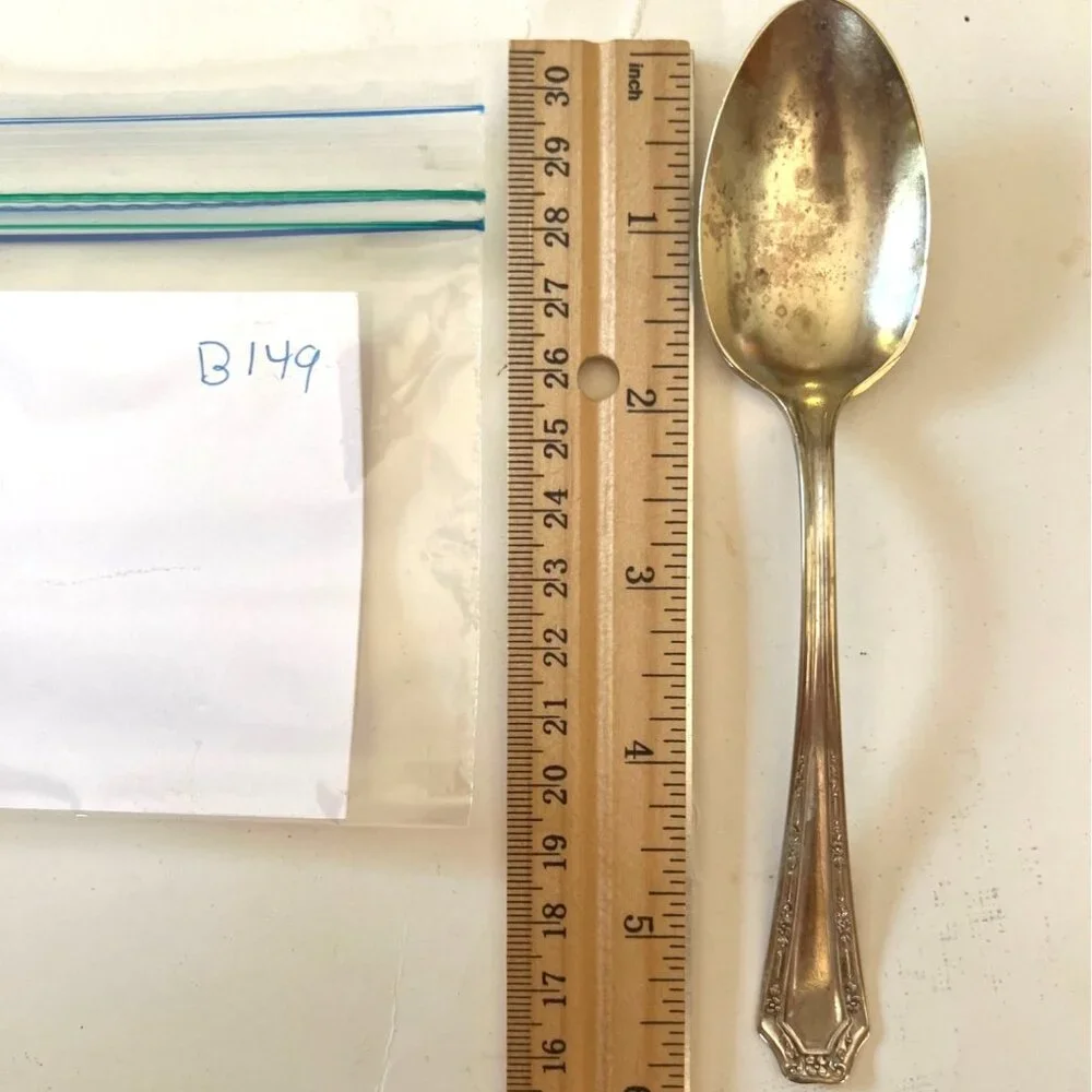 Vintage Fairfield Silverplate Teaspoon Floral Handle Design 6 Inches Long B149